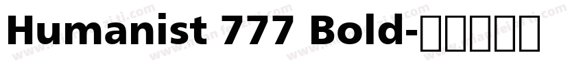 Humanist 777 Bold字体转换